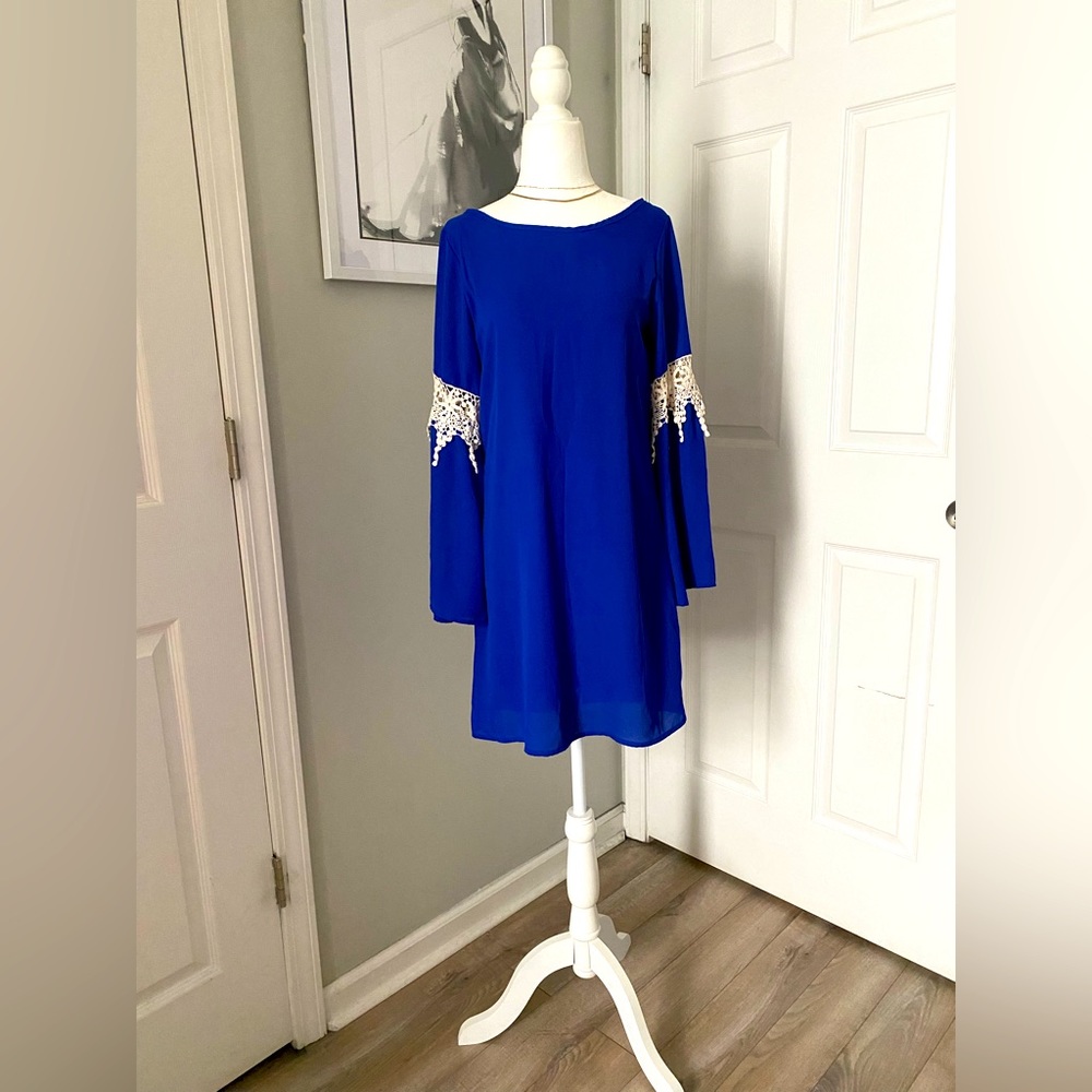 Blue flare dress